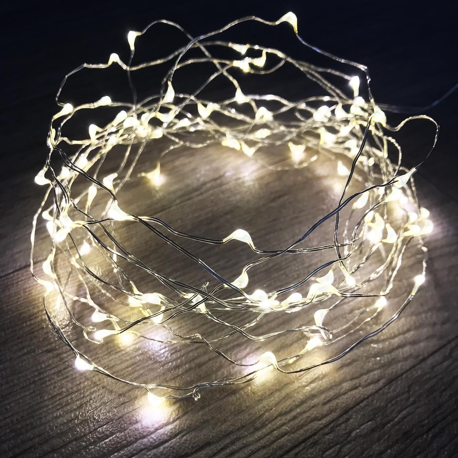 Mojawo 100 LED-lichtketting kerstverlichting op batterijen