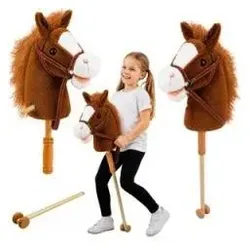 Lean Toys Steckenpferd, Steckenpferd, Pferdekopf, Galoppgeräusche