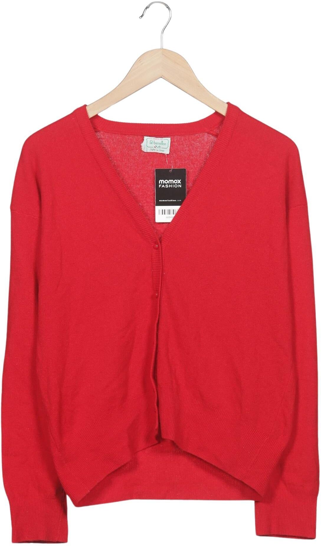 United Colors OF Benetton Damen Strickjacke, Rot, Gr. EU 48 (IT 54), Angorawolle / Schurwolle - Second Hand
