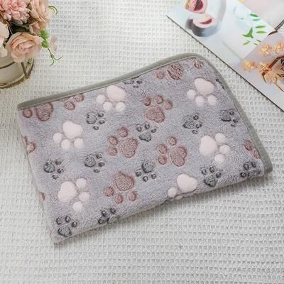 Uplifted Finds Cozy Paw Print Flannel Pet Blanket f l