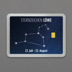 Goldbarren 0,5g "Sternzeichen: Löwe" (Flip)