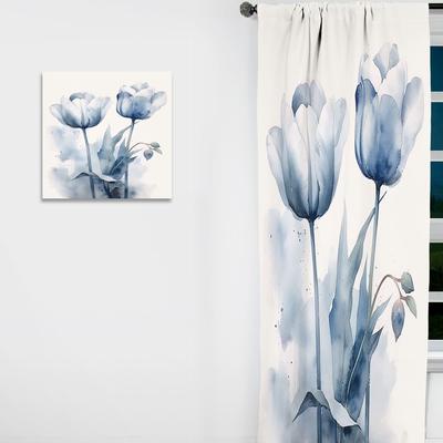 DESIGN ART "Designart ""Tulip Dreams III"" Floral Curtain - Blackout Floral Curtain - 1 Panel"