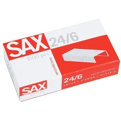 SAX Heftklammern »24/6« verzinkt grau