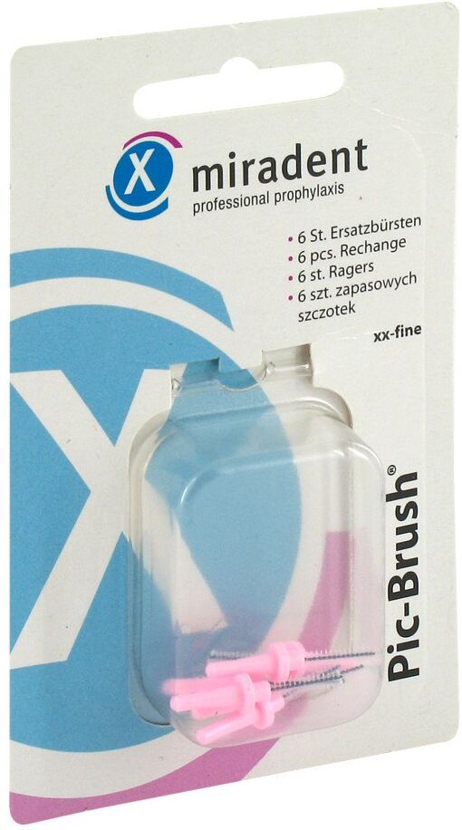 Miradent Interdentalbürsten Pic-Brush Ersatzbürsten xx-fein pink 6stk