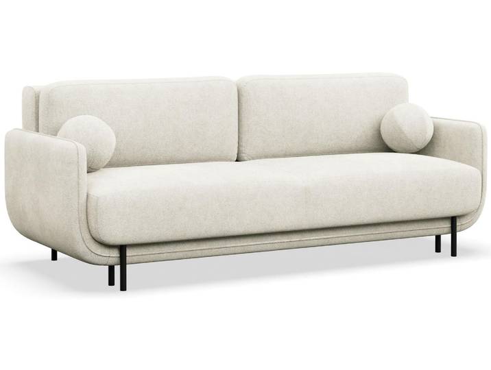 Selsey Ovals – 3-Sitzer Schlafsofa mit Strukturstoff, Creme