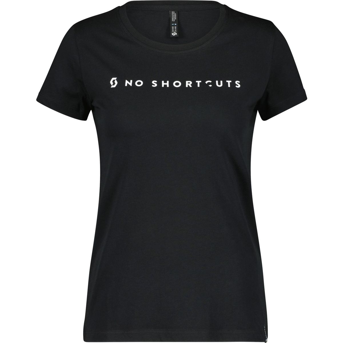 Scott Tee W's No Shortcuts SS black (0001) L 2892700001010