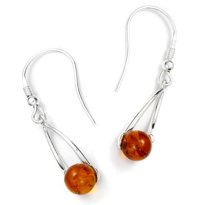Paar Ohrhänger OSTSEE-SCHMUCK "Ostsee-Schmuck Ohrhänger Melina Ohrhänger Melina", weiß, Ohrringe, Damen, 39 x 8mm, Silber 925 (Sterlingsilber)