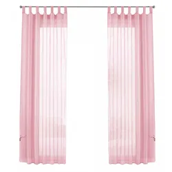 SCHLAUFENGARDINEN Voile 2er Set 225x140 cm Hellrosa