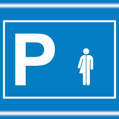 HB-Druck Transgender Parkplatz Schild waagerecht A0 Rückseite selbstklebend