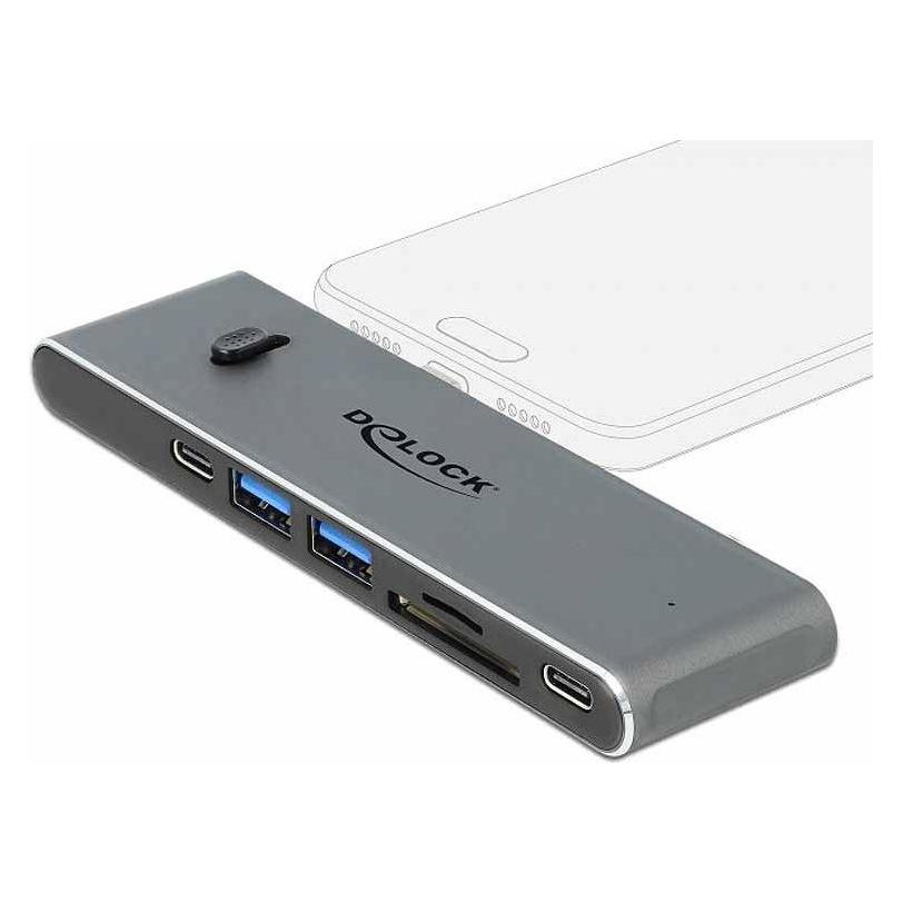 Delock Dockingstation Dual USB Type-C mit HDMI / USB 3.2 / SD / PD 3.0 (Docking Port) (87752)