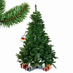Relaxdays Künstlicher Weihnachtsbaum Nordmanntanne Dunkelgrün,Grau