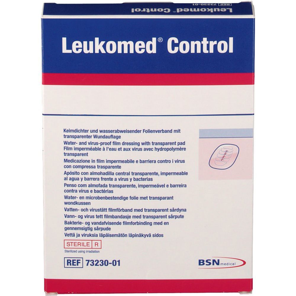 Leukomed Control Folienverband 5x7 cm 10 St Pflaster