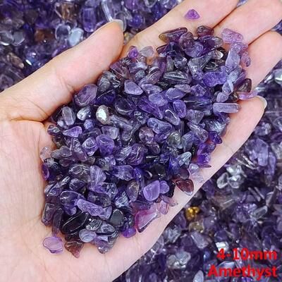 Inspired Finds Natural Quartz Crystal Chip Stones For Healing, Aquarium Decor & Energy Balancing amethyst 0.71 Oz