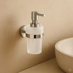 AquaCraft 100 Seifenspender Wandmontage ohne Bohren 10050000-00 mit Glas, chrom
