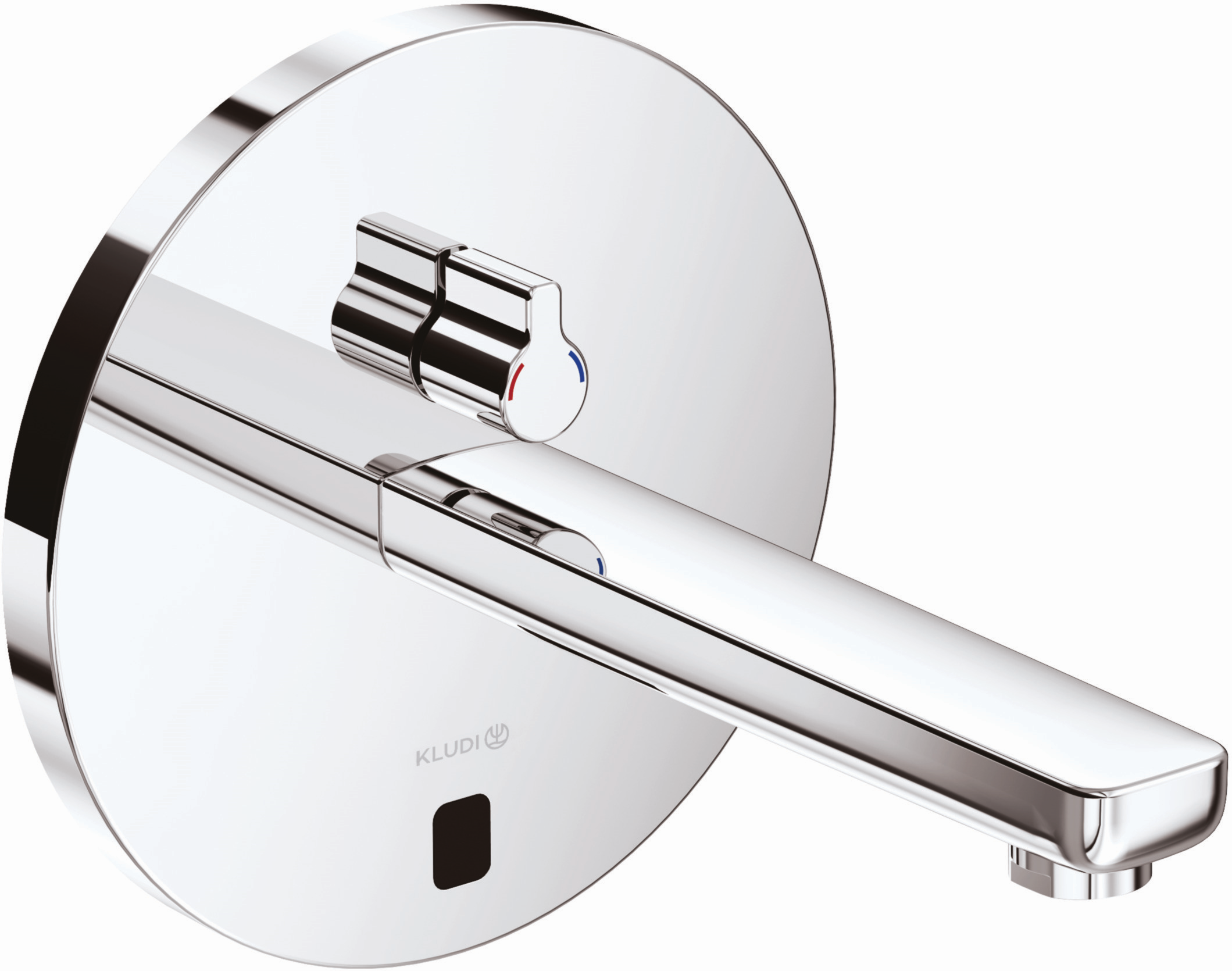 Kludi Zenta mélangeur électrique de lavabo 3850105 chrome, rosace ronde, saillie 190mm