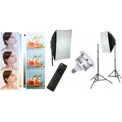 Xrec Zestaw 5w1 Lampa Led 200w (1600w) 3000-6500k + Pilot Softbox 50x70cm Statyw 230cm / Led803, Analogfilmentwicklung, Weiss