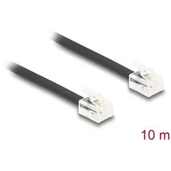 Delock Telefonkabel RJ11 Stecker zu RJ11 Stecker schwarz 10 m