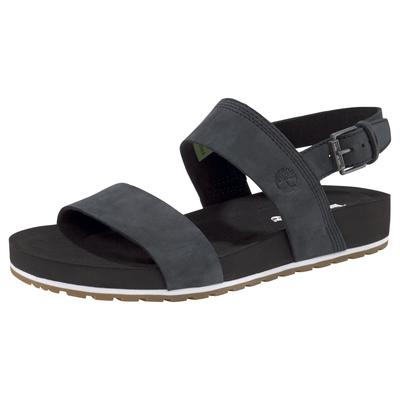 Sandale TIMBERLAND "Malibu Waves 2Band Sandal", Damen, Gr. 40, schwarz (schwarz, nubuck), Leder, Schuhe Sandale