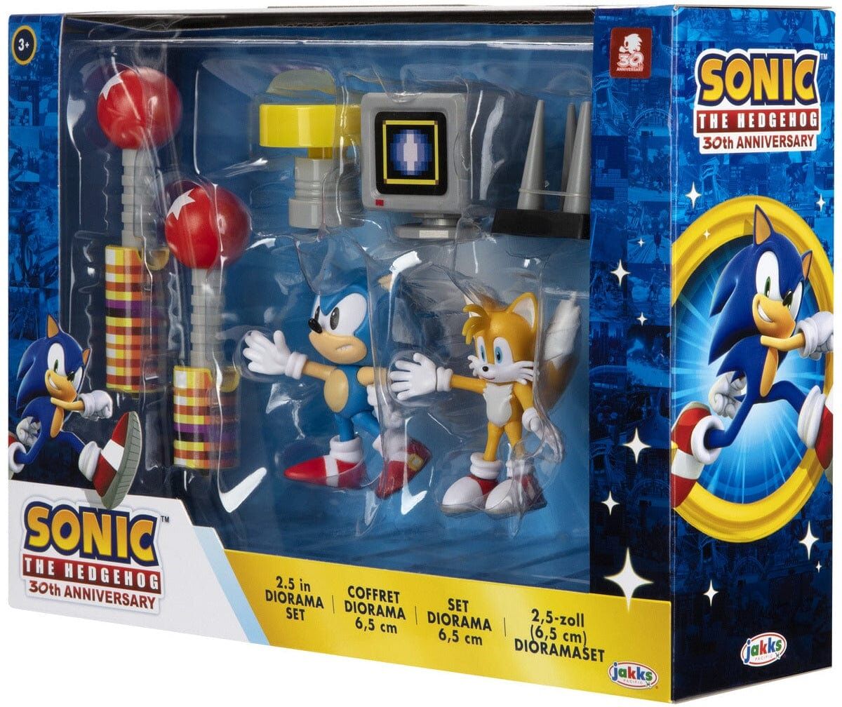 Sonic 2.5in Figure Diorama Set by Jakks Pacific - 2.5in Tall - Blue - Toy Figures for Kids