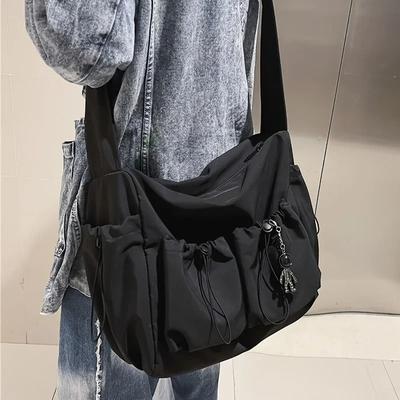 Fashionable Crossbody Bag With Drawstring Accent Spacious Secure Zipper Closure Fashionable Crossbody Bag With Drawstring Accent Spacious Secure Zipper Closure
