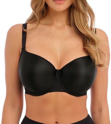 Plus Size Women's Smoothing Underwire Molded T-Shirt Bra by Fantasie Lingerie in Black (Size 30 E)