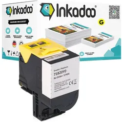 Inkadoo, Toner, Toner kompatibel zu Lexmark 71B2HY0 Toner, gelb Gelb (Y)