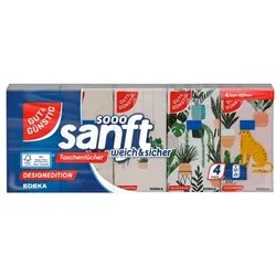 Gut & Günstig 15er-Pack Taschentücher 4-lagig »weich & sicher« 15x10ST schwarz