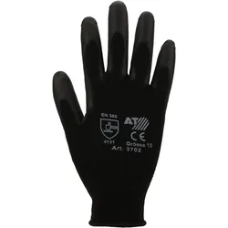 Ulith Feinstrick Montagehandschuhe schwarz Gr. 11 - PU-Beschichtet für sicheren Halt & Schutz im Arbeitsalltag