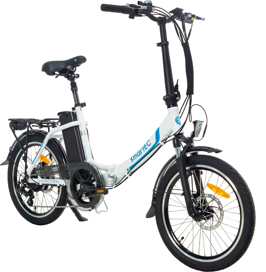 smartEC E-Klapprad Camp-20D E-Bike 20 Zoll Weiß