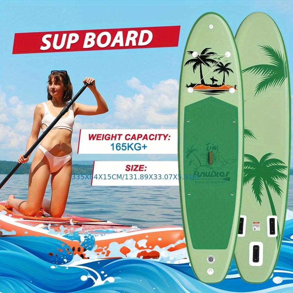 Stand-Up-Paddle-Board - SUP-Board - Aufblasbares Board - Stand-Up-Paddeln - Wassersportboard - Grün, "Shadow", "Coconut Breeze"