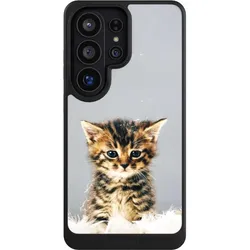 Nivocase Hülle für Samsung Galaxy S26 Ultra Handyhülle NIVOcore Case Schwarz Feder Haustier Katze (Samsung Galaxy S26 Ultra), Smartphone Hülle, Schwarz