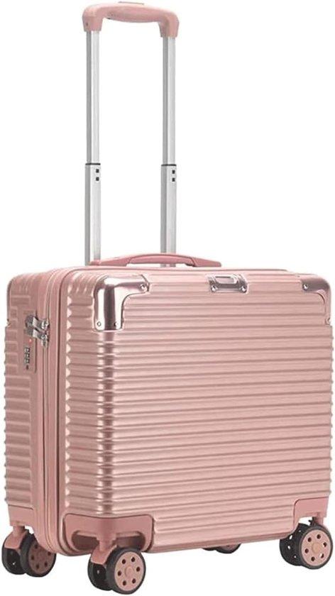 Koffer Trolley - Handgepäck Koffer - Fliegen - Leichte Hardshell - 46 cm - Schwarz