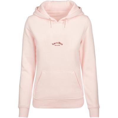 Kapuzensweatshirt MISS TEE "Miss Tee Damen Love Is Blind Love Is Cruel Hoody", Damen, Gr. XS, rosa (pink), 65% Baumwolle, 35% Polyester, bedruckt, Rundhals, Sweatshirts