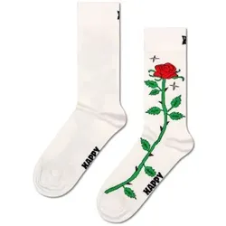 Happy Socks Rose Sock Weiß Muster Gr 41/46