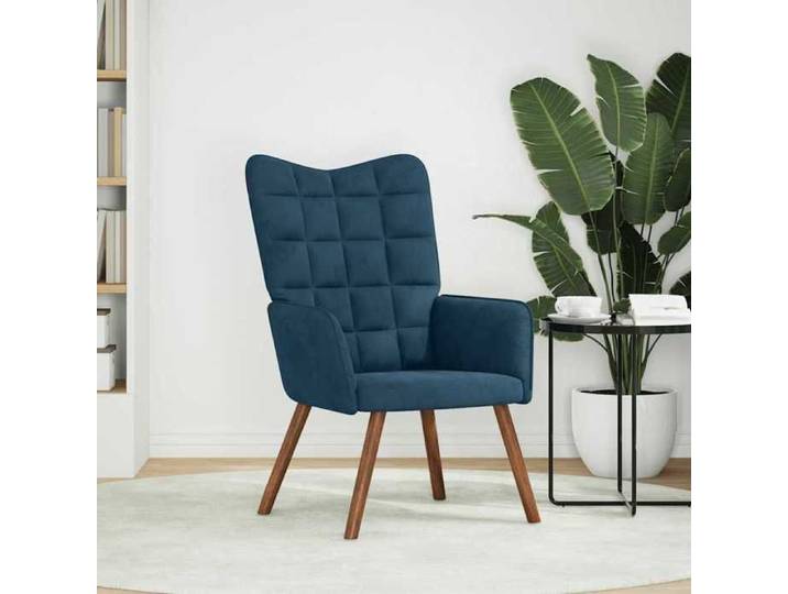 Mode Chaise de relaxation Bleu Velours - Pour adulte ou enfant - Poids maximal: 110 kg/siège_9558