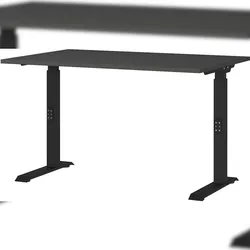 Schreibtisch höheneinstellbar 68-91 cm | Graphit 120x80cm | C-Fuß Bürotisch Ergonomisch | Made in Germany | `Stuttgart` Kadima Design