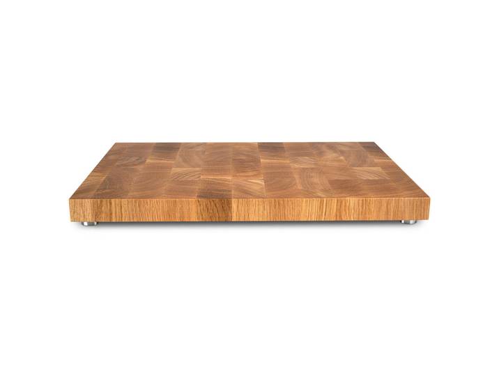 Schneidebrett, Eiche, Holz, Eiche, massiv, vollmassiv, 33x3x22 cm, Handmade in Germany, schnittfeste Oberfläche, rutschfeste Füße, nachhaltig, nachwachsender Rohstoff, Küchenzubehör, Schneidebretter