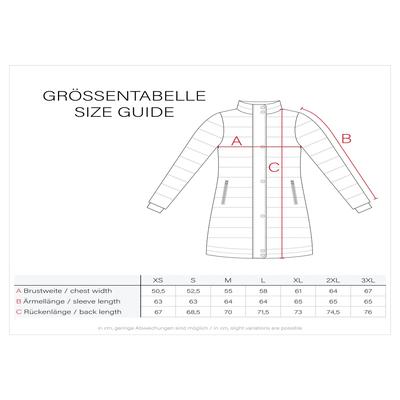 Winterjacke MARIKOO "Aylaraa", Damen, Gr. XL, blau (navy), Obermaterial: 90% Polyacryl, 8% Viskose, 2% Elasthan, Jacken Winterjacke, Elegante Designer Winterjacke