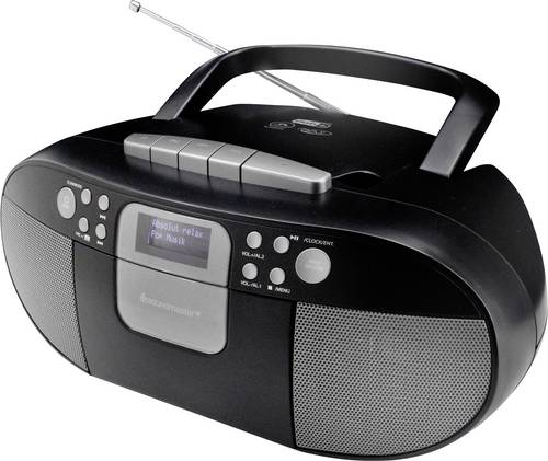 soundmaster SCD7800SW Kassettenradio DAB+, UKW AUX, CD, Kassette, USB Weckfunktion Schwarz