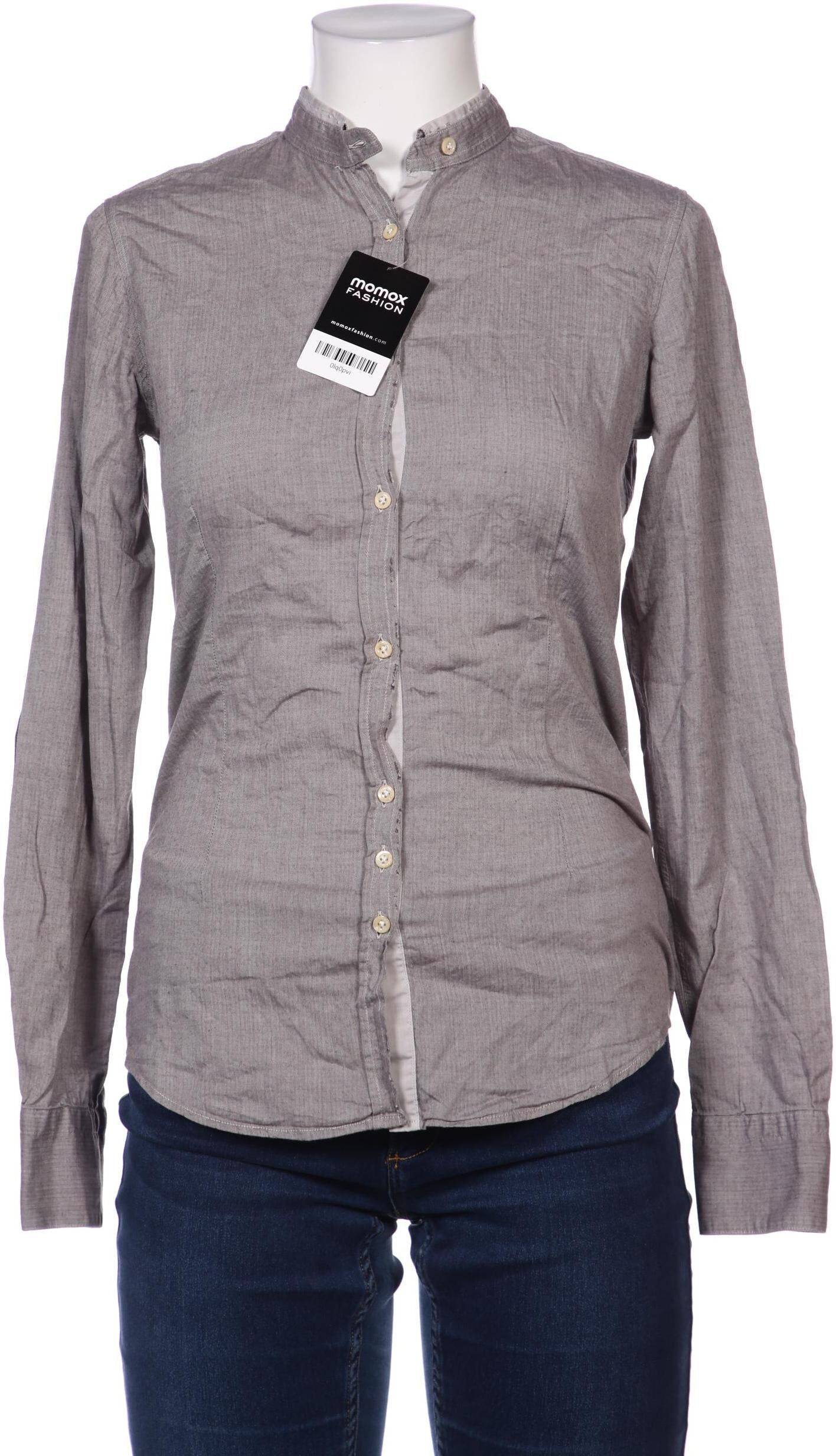 Aglini Damen Bluse, Grau, Gr. EU 36 (IT 42), Baumwolle - Second Hand