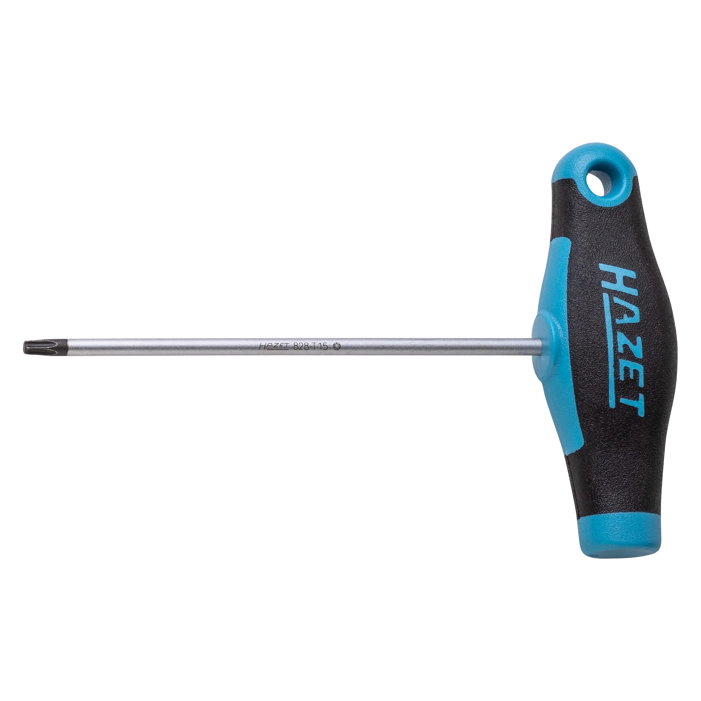 Hazet Schraubendreher mit T-Griff 828-T15 Innen TORX Profil T15 (TX) (828-T15)