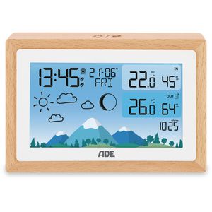ADE Wetterstation WS2506-1, Funk, digital, mit Außensensor, Wettervorhersage, Farbdisplay & 5 Messwerten