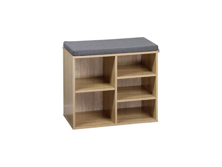 Schuhschrank KESPER KESPER Schuhschrank mit Sitzkissen, FSC , eichedekor, B:51,5cm H:48cm T:29,5cm, FSC-zertifizierter Holzwerkstoff, Schränke, Schuhschrank