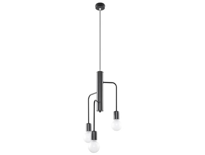 Suspension Acier Noir E27 3 Duomo