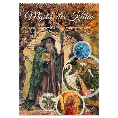 Mystik der Kelten - Faszinierende Welt keltischer Mythen und Götter (Wandkalender 2027 DIN A2 hoch), CALVENDO Monatskalender