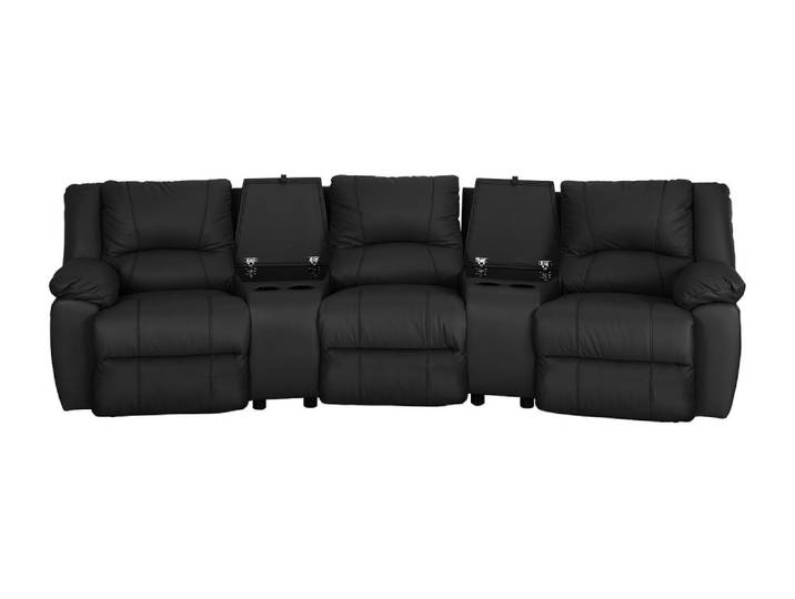 Canapé relaxation cuir 3 places noir