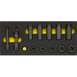 Impact-Kraft-Steckschlüssel-Satz 1/2", 6-kant, 17-teilig, ELORA-OMS-24