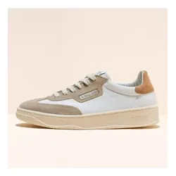 El Naturalista Unisex. 258411117005_017 Leder Turnschuhe N5841 Multi Material weiß (45), Stoff, Wohnung, 1 bis 3 cm, Schnürsenkel, Lässig