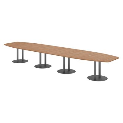 bümö Konferenztisch XXL KT52 in Nussbaum Säule in Graphit