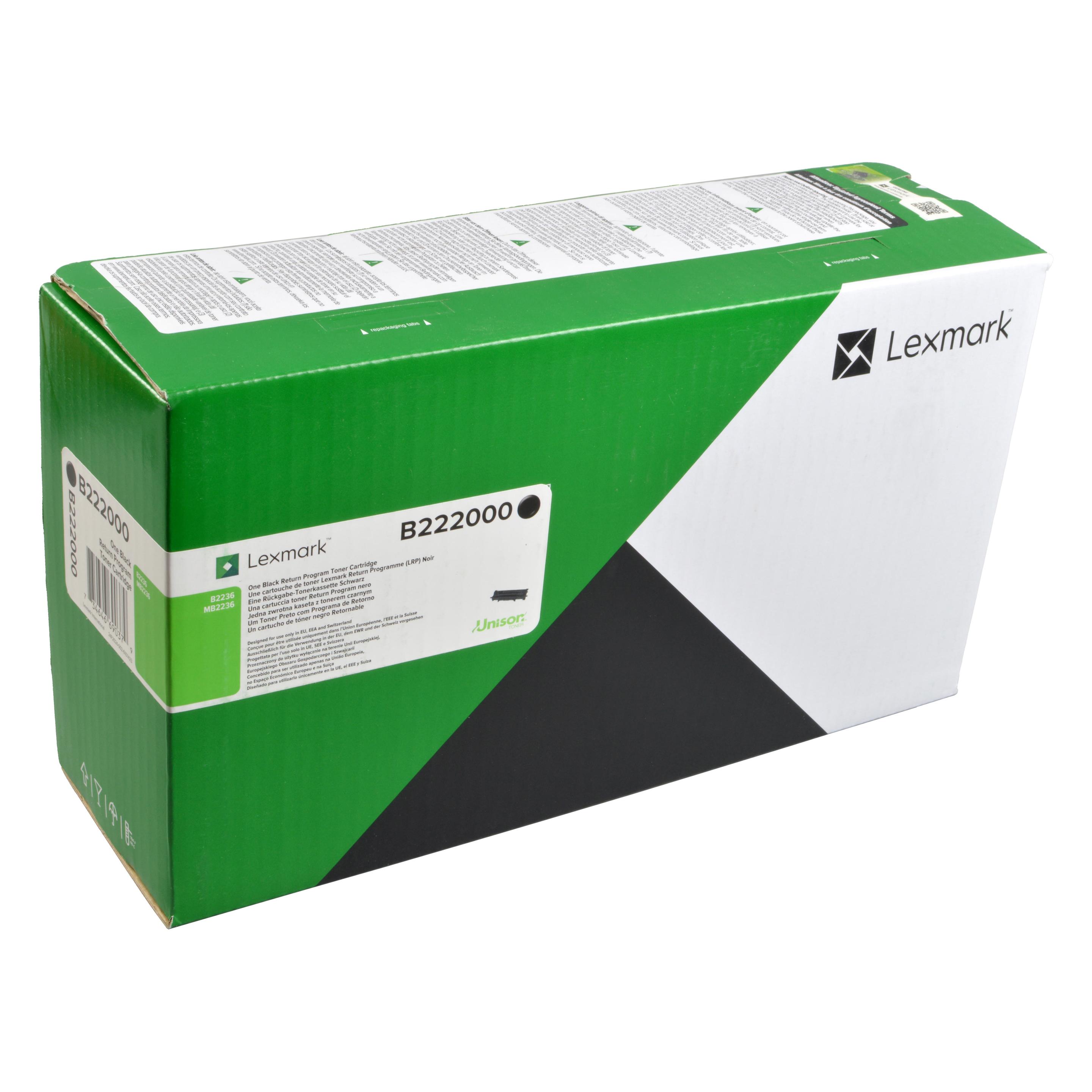 Lexmark Toner fr MB2236, schwarz (BK) (B222000)